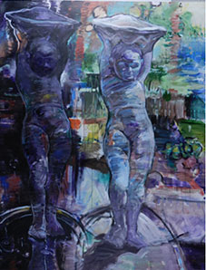 John Ekstrom, Night and Day, acrylic, 84 John Ekstrom, Night and Day, acrylic, 84